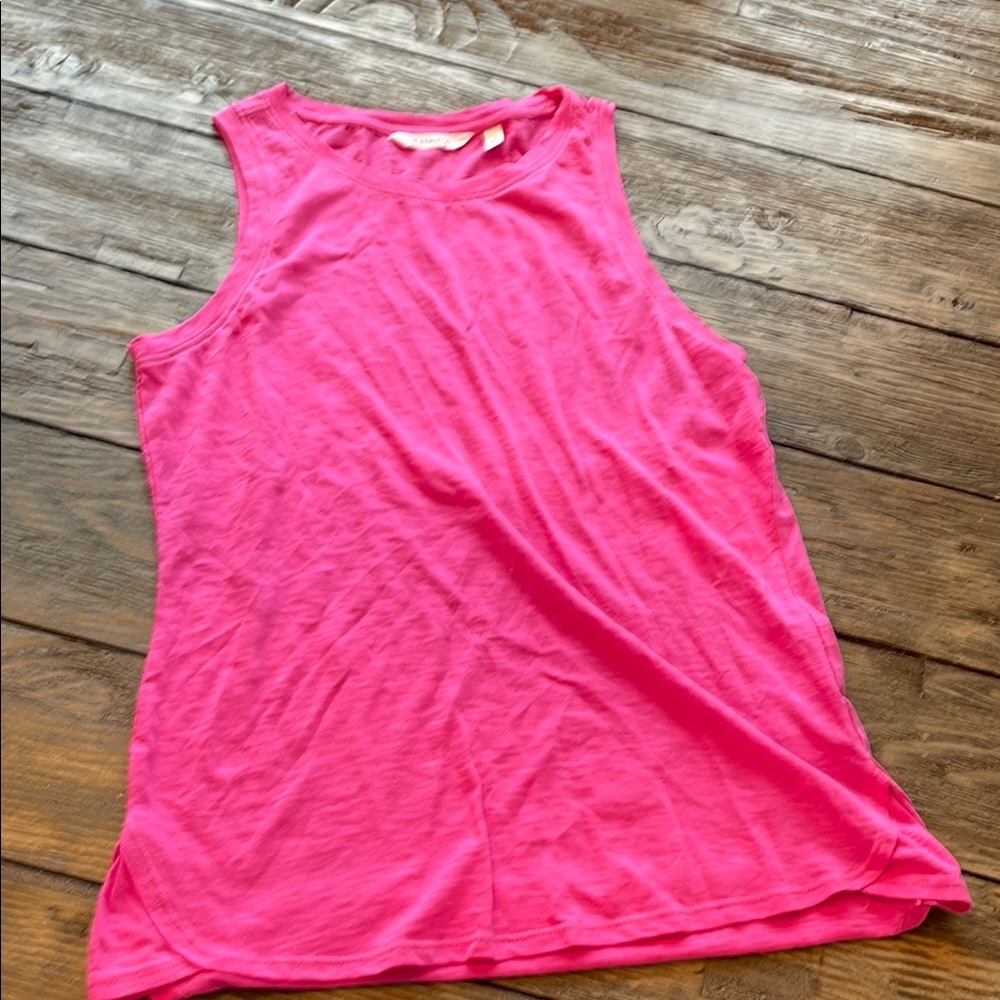 Athleta Pink Sleeveless Scoop Neck Tank Top